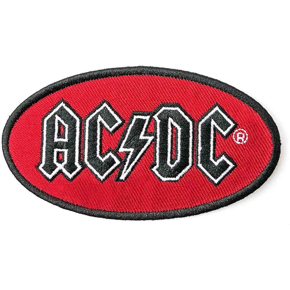 Ac Dc Patch Oval Logo Red Attitude Europe