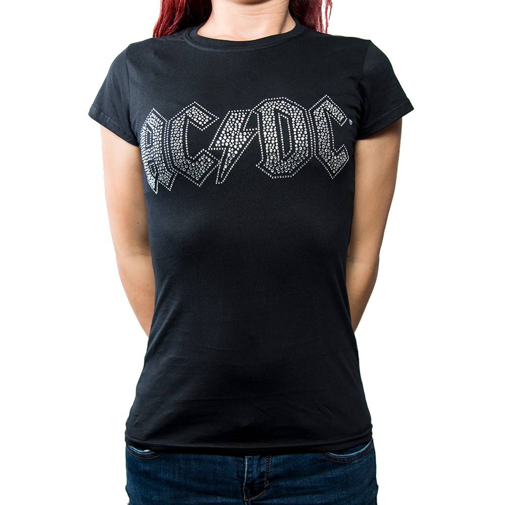 AC/DC Logo Ladies T-shirt Black Attitude Europe