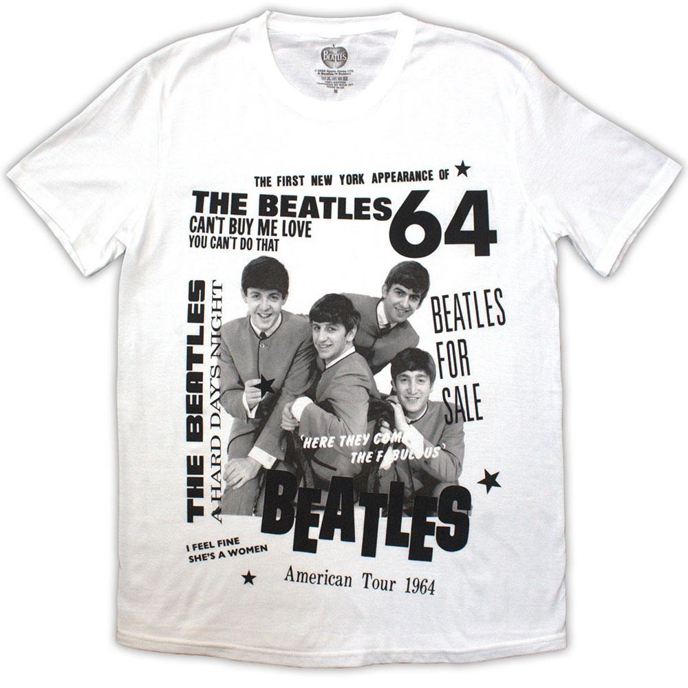 The Beatles 'Help! Snow' Official Licensed Men's T-Shirt - Unisex Soft Cotton Tee, White - View #4