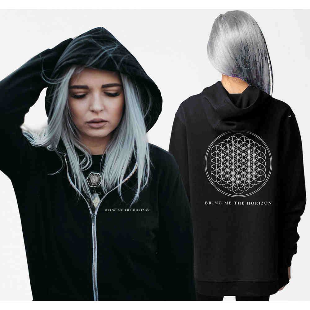 Bring Me The Horizon Zip Hoodie Flower Of Life Black Attitude Europe