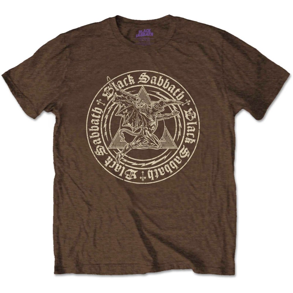 Black Sabbath T Shirt Henry Pyramid Emblem Band Logo Nue