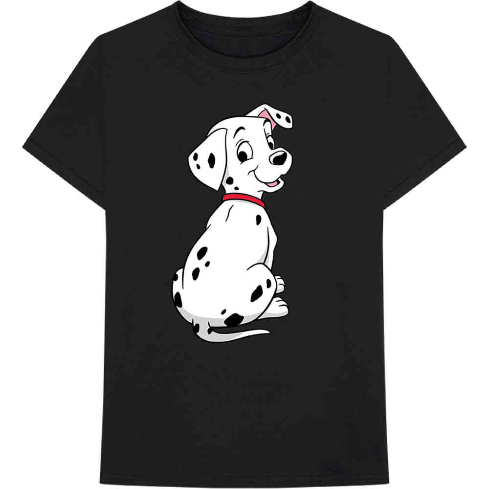 Disney T Shirt 101 Dalmations Dalmation Pose Logo Nue offiziell Herren Schwarz