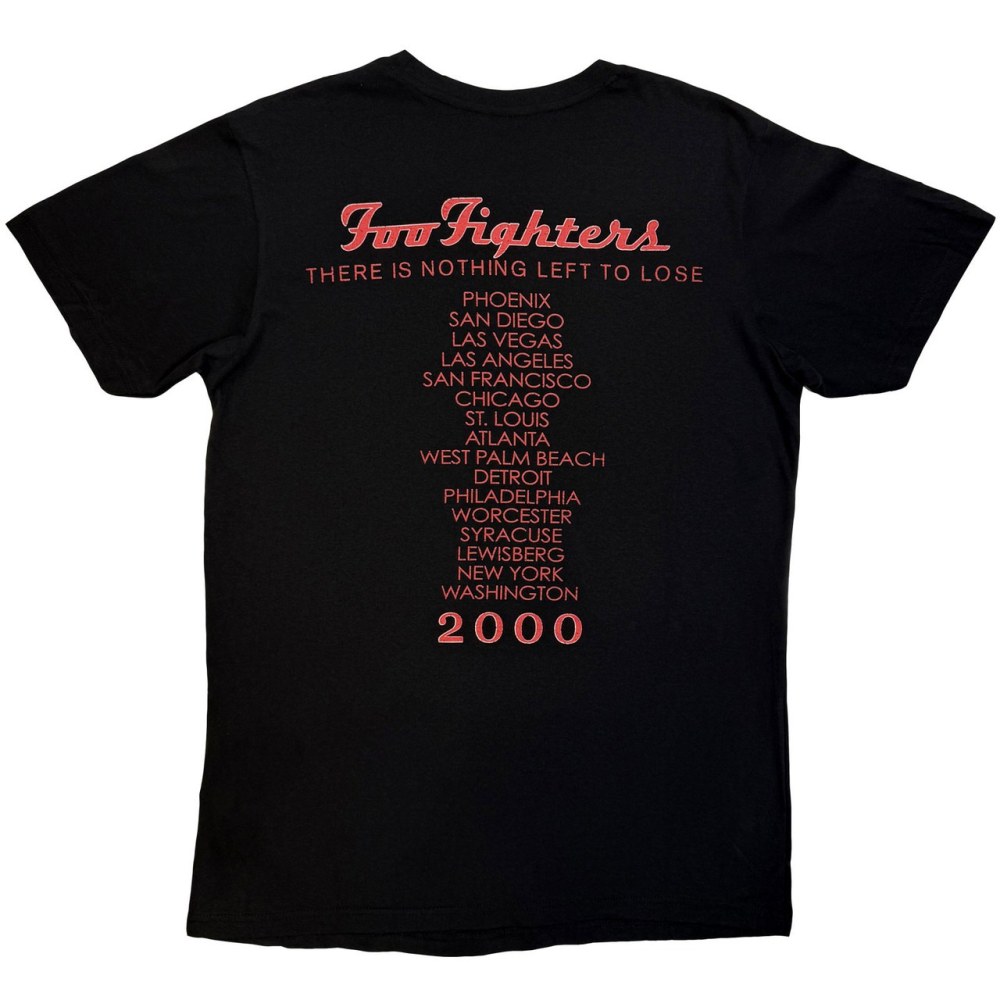 Foo Fighters Van Tour T-Shirt Homme Manches Courtes Noir - Officiel