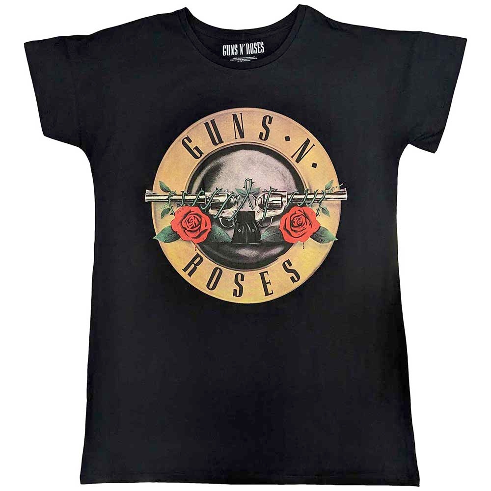 Maglietta Uomo Guns N' Roses Classic Logo – T-Shirt In Cotone 100% Nero, Vestibilità Regolare, Taglie Da XS A 5XL, Abbigliamento Casual Rock E Streetwear - 2