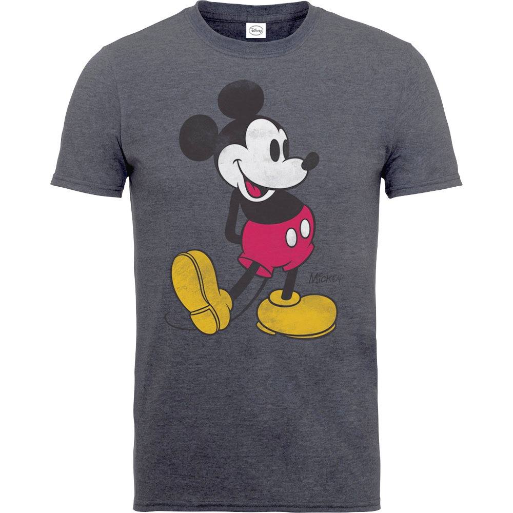 Disney Mickey Mouse Vintage Mens T-shirt Grey Attitude Europe