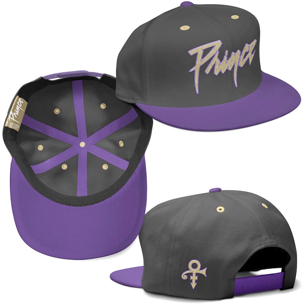 Prince Snapback Cap Gold Logo \u0026 Symbol 