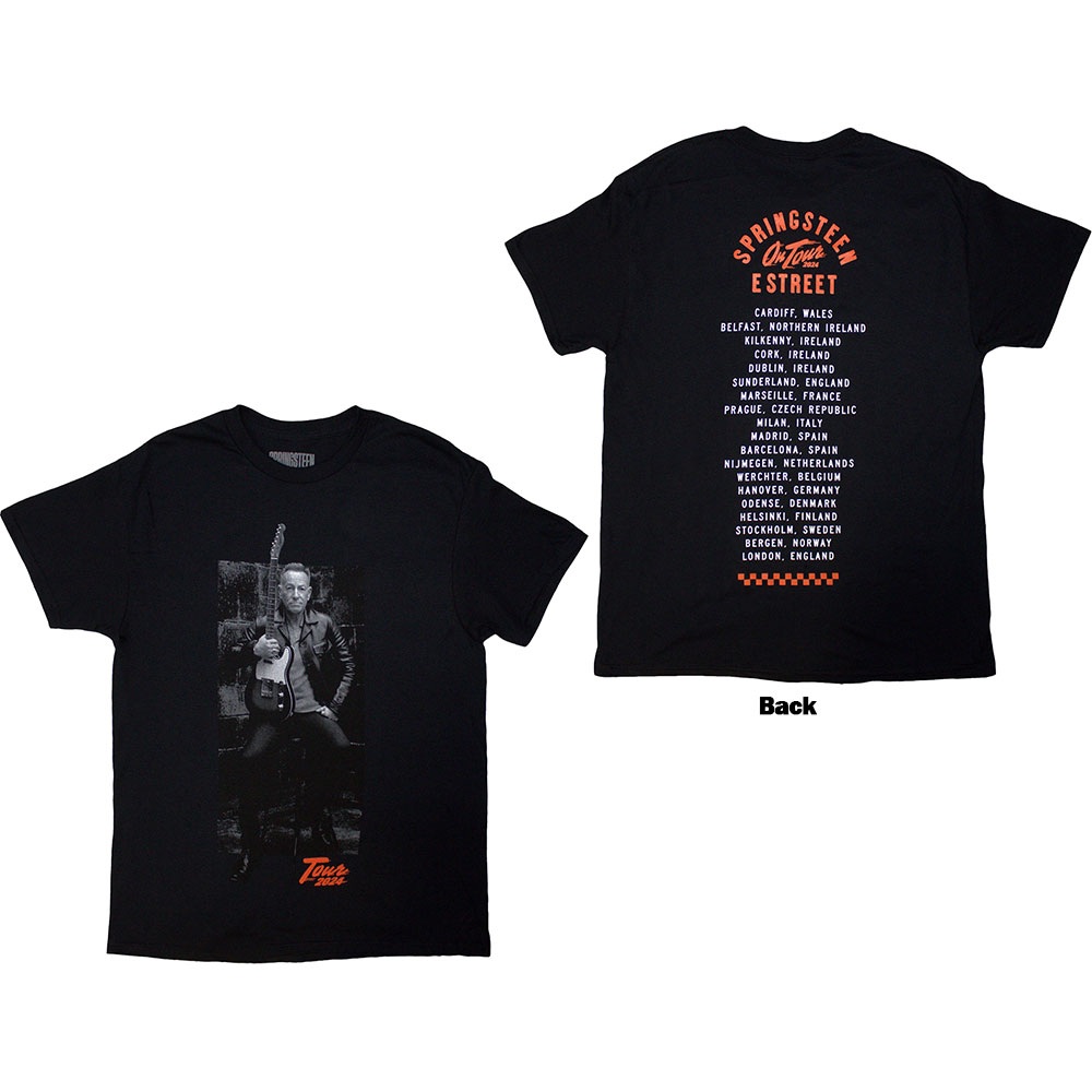 Bruce Springsteen - Tour '24 Wheel Mens Tshirt - Black | Attitude Euro