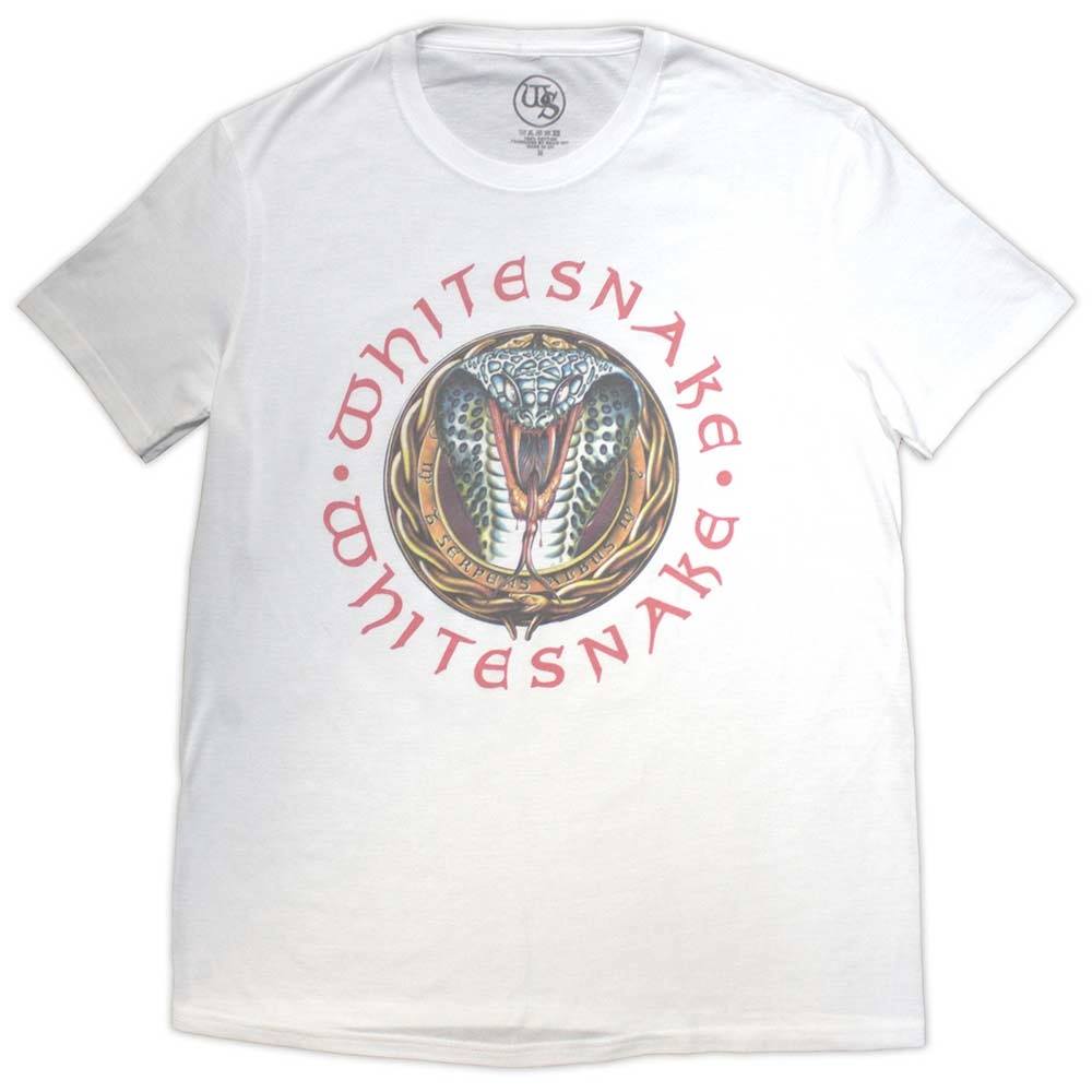 Whitesnake Donnington Snake Mens Tshirt White Attitude Europe