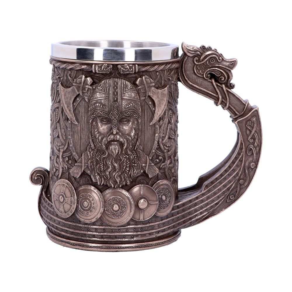 Teschio boccale bronzo c/lupo cm. 15,4x10,8 h Oggettistica - Antica