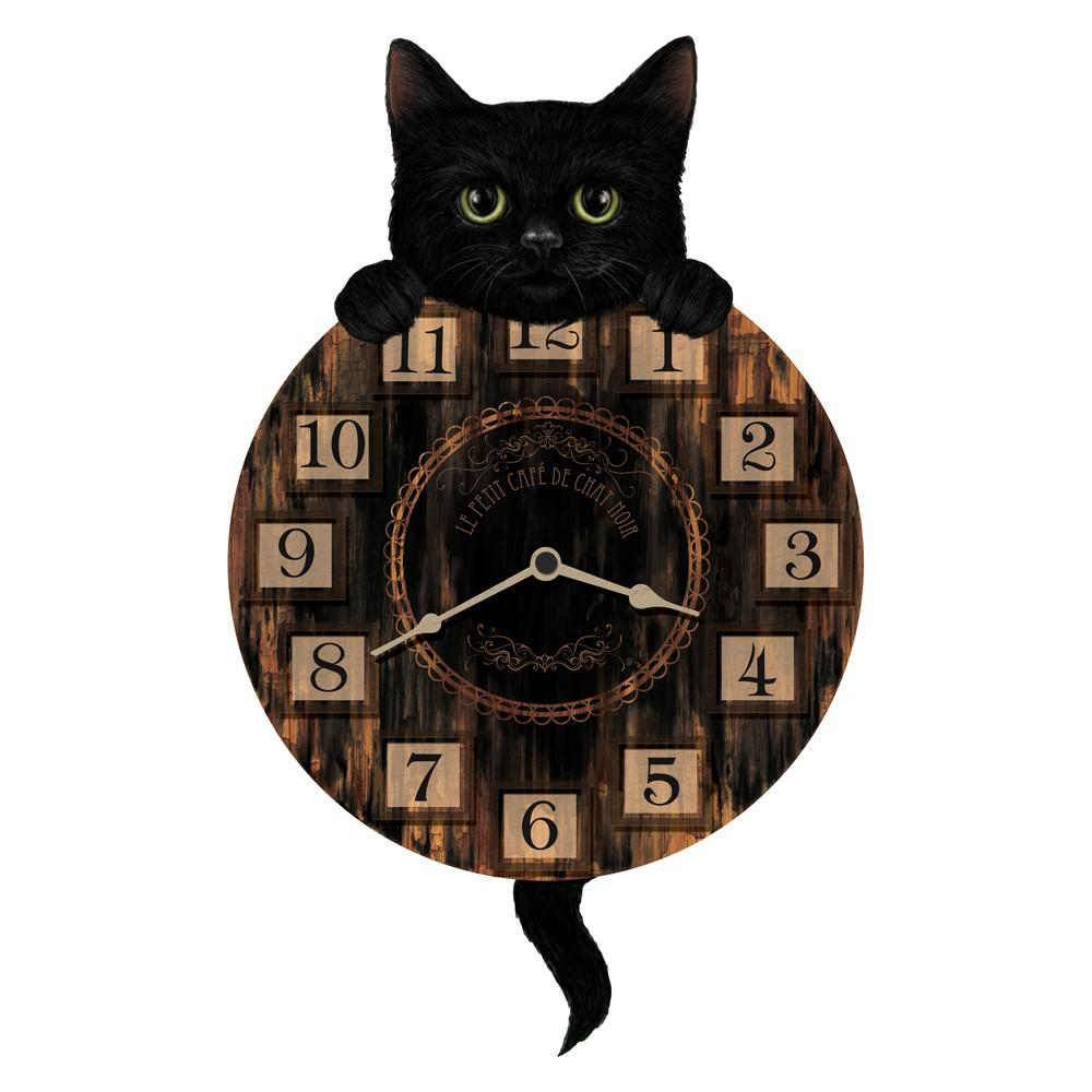 nemesis now nemesis now klok kitten tickin bruin zwart attitude holl