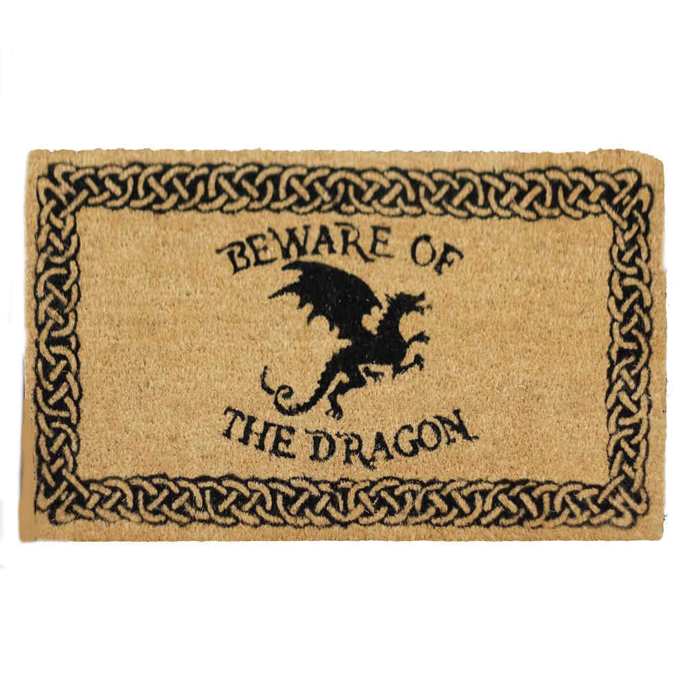 Nemesis Now Beware Of The Dragon Doormat Brown Fantasy