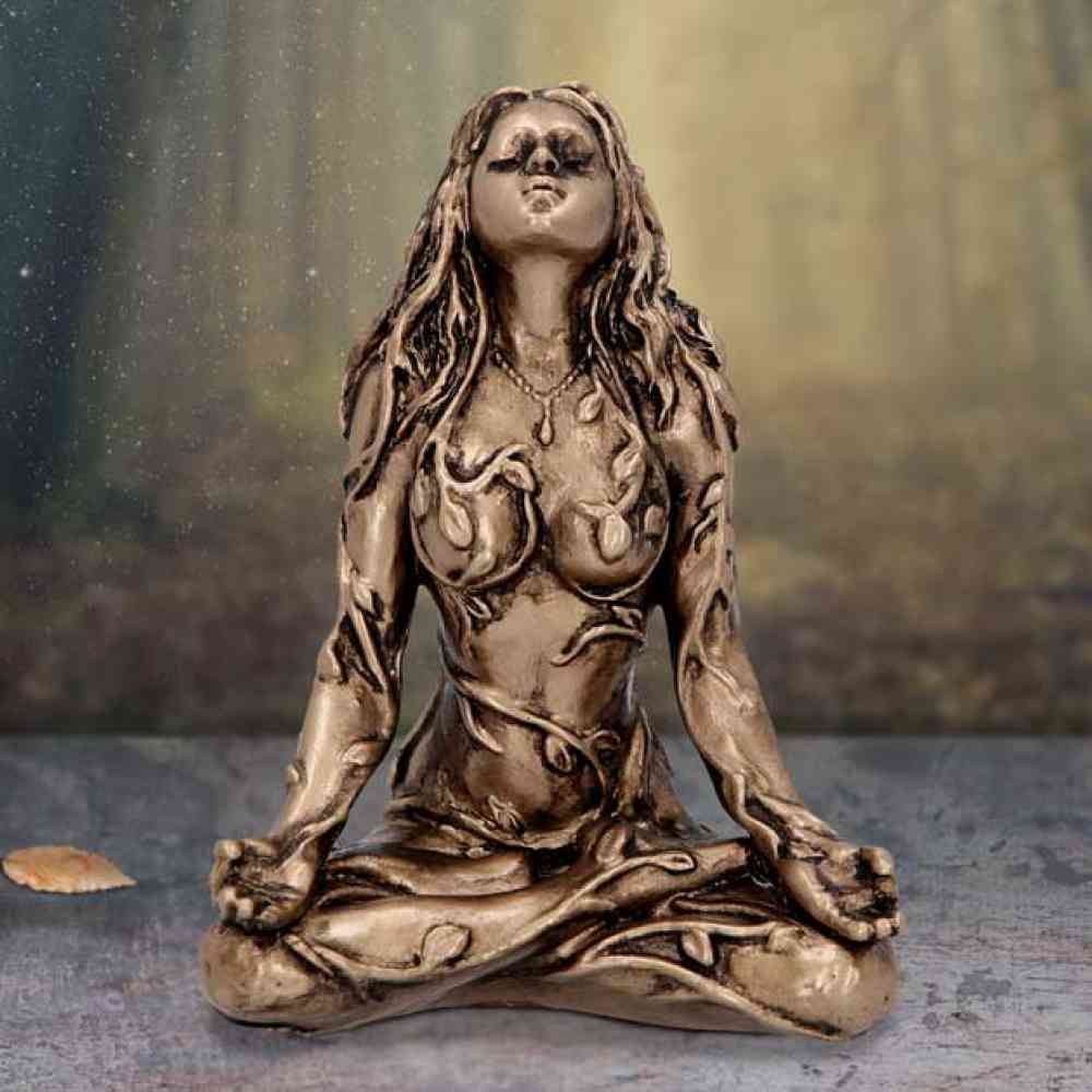 Statue Gaia Nemesis Now Figurine Buste Gaia En Résine Bronze - Déesse Terre Mère Grecque, 20 Cm, Décoration Mythologique