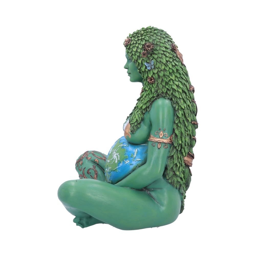Nemesis Now Figurine Terre Mère Gaia - 17.5cm Vert - Artisanat Peint Main - Symbolisme Nature