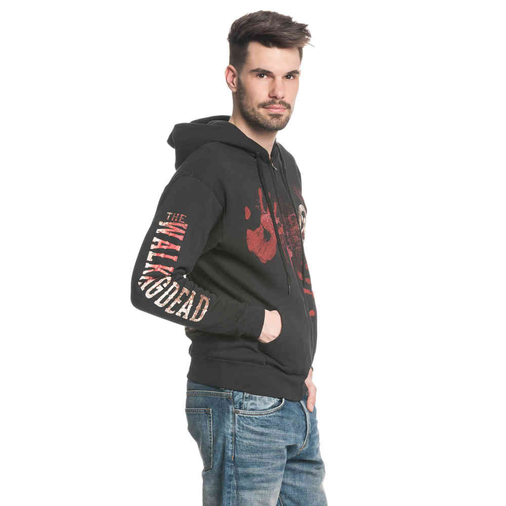 Walking Dead Kill Or Die Hooded zip black All Sizes
