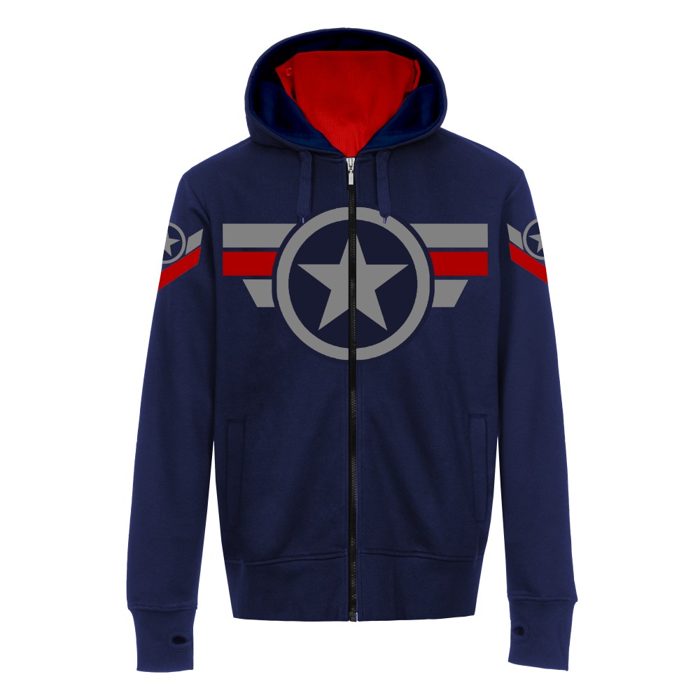 captain america zip hoodie