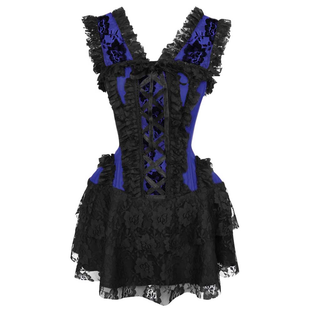 black corset dress short