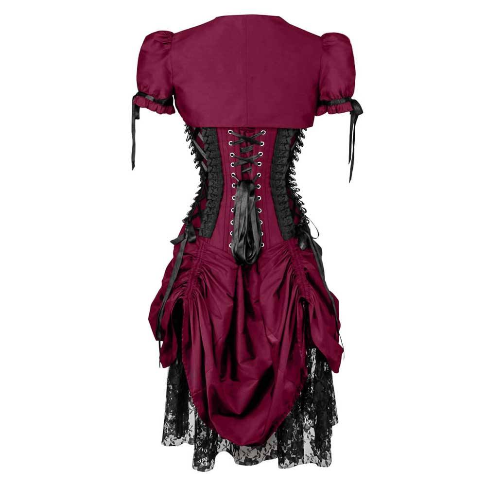 SCARLET DARKNESS Victoriaanse bloemenjurk voor dames, vintage SCARLET DARKNESS Victoriaanse bloemenjurk voor dames, vintage