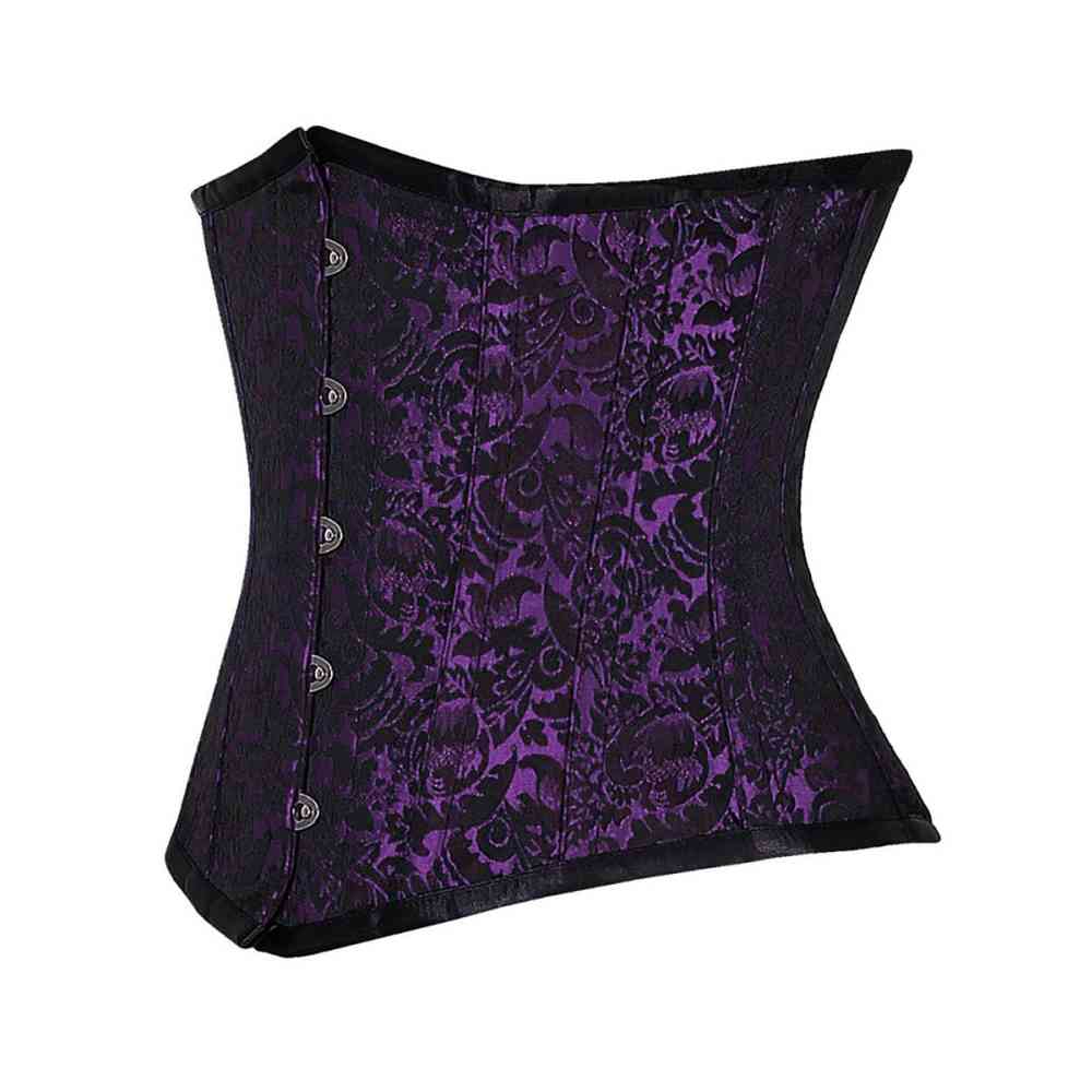Purple and Black underbust corset