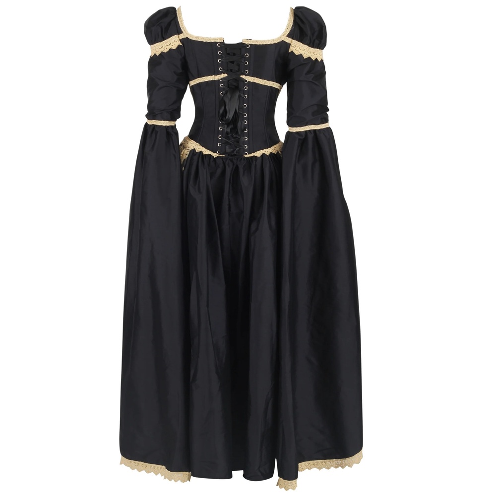 sachin and babi light blue dress Casual Renaissance Faire Outfits Women Renaissance Cottage Core Corset  Stays Cotton Dress Ren Faire Costume The