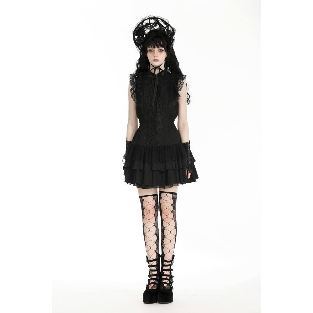 Dark in Love Dark in Love - Gothic Lace Doll Korte jurk - XS - Zwart Dark in Love Dark in Love - Gothic Lace Doll Korte jurk - XS - Zwart