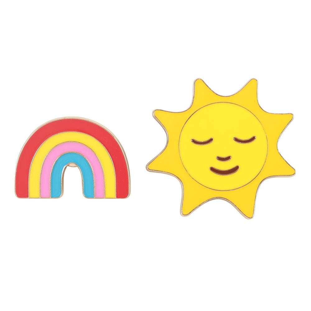 Something Different Pin Something Different Something Different - Set of 2 Rainbow and Sun Pin