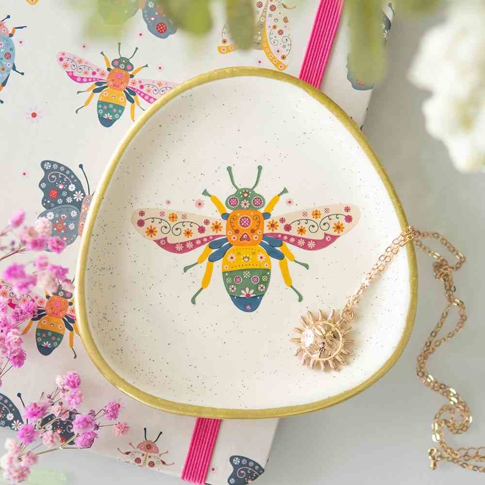 Floral Bee Trinket Dish Floral Bee Trinket Dish