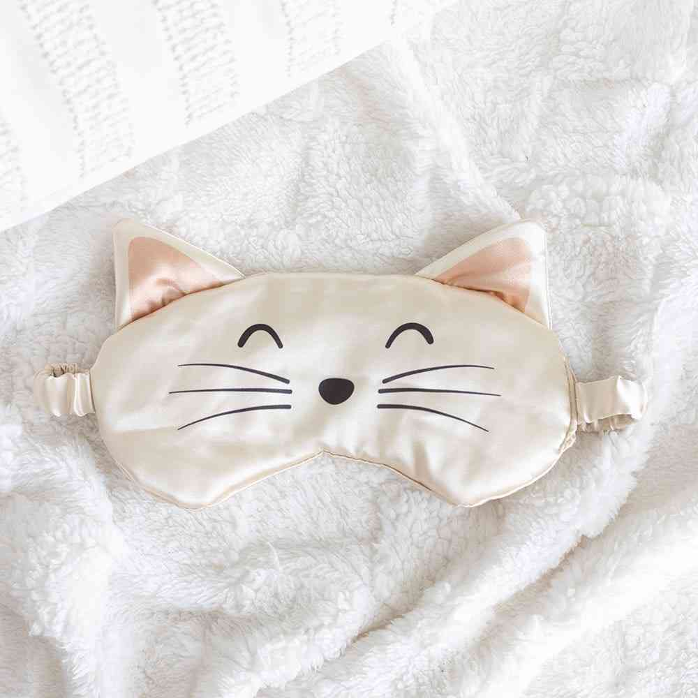 iwobi 4pcs Cute Cat Dog Eye Cover,Novelty Eye Mask for Kids Blindfold