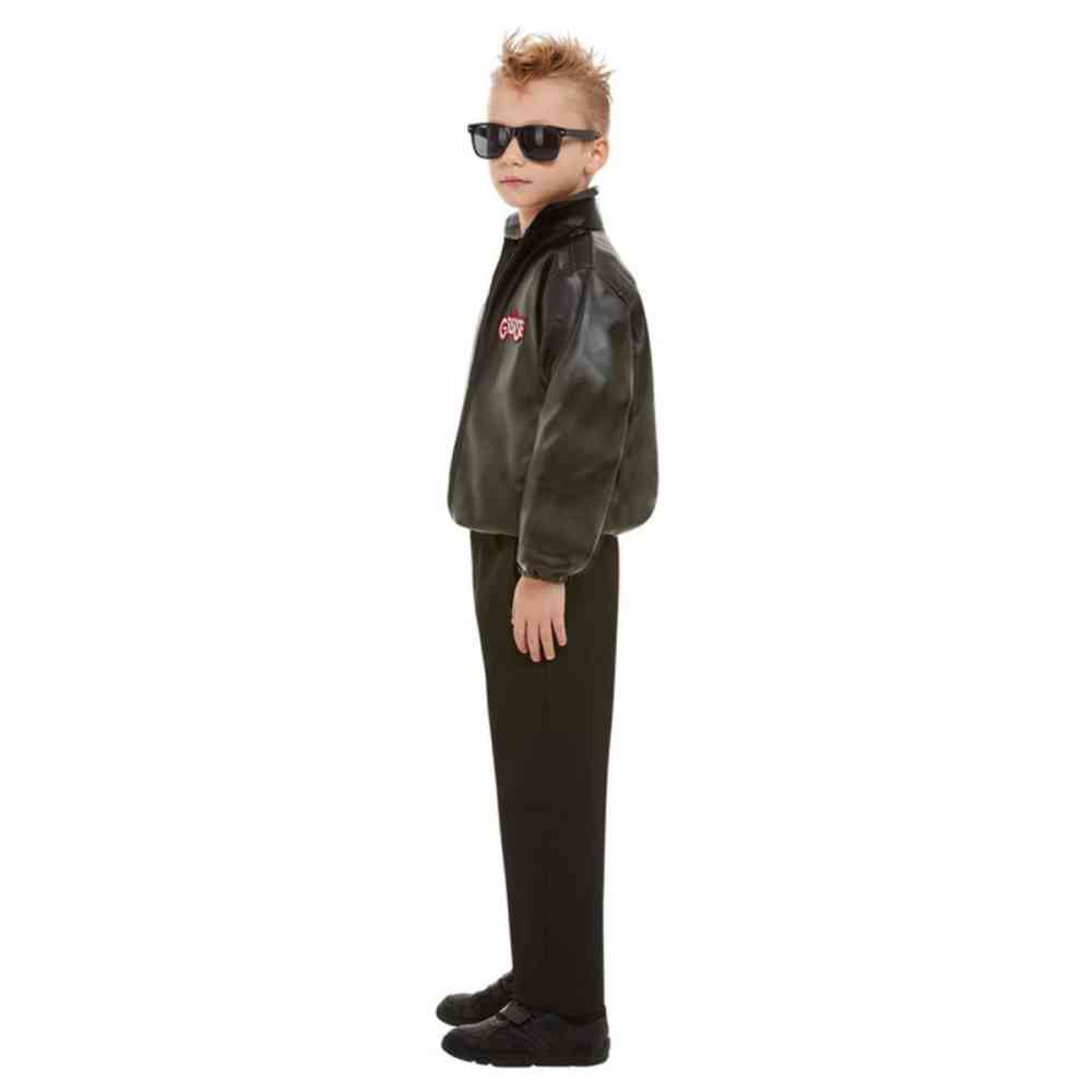 Smiffys Smiffys Costume Kids Grease Tbirds Jacket Black Attitude Euro