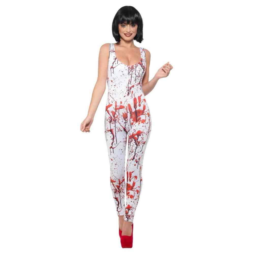 BloodSpatter Tights Ladies Halloween Wicked Fancy Dress Costume Accessories