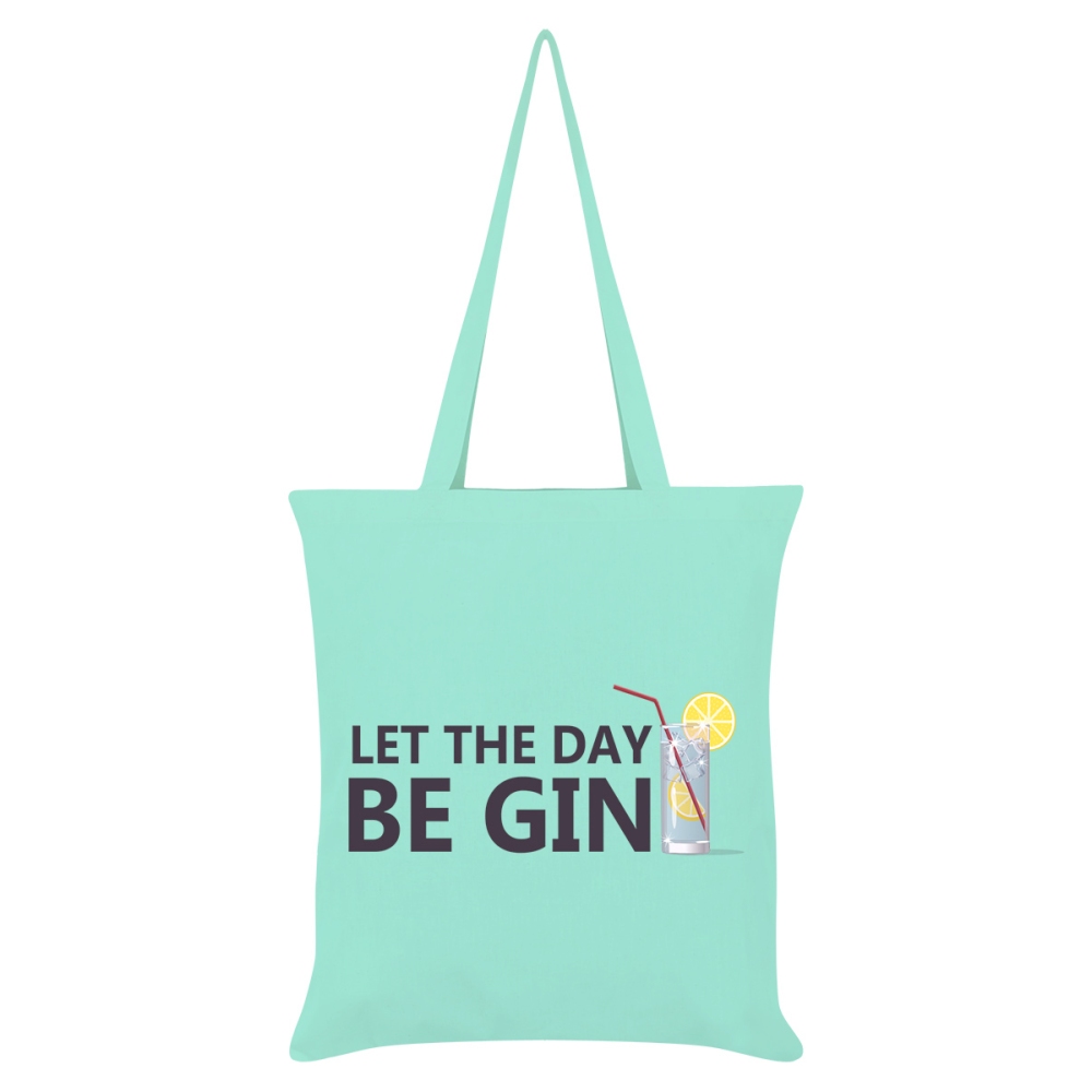 Grindstore Grindstore Tote Bag Let The Day Be Gin Mint Green Green At
