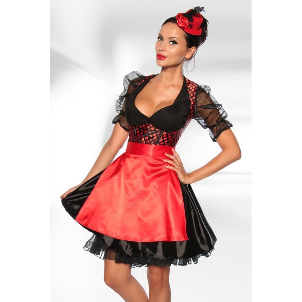 red and black dirndl