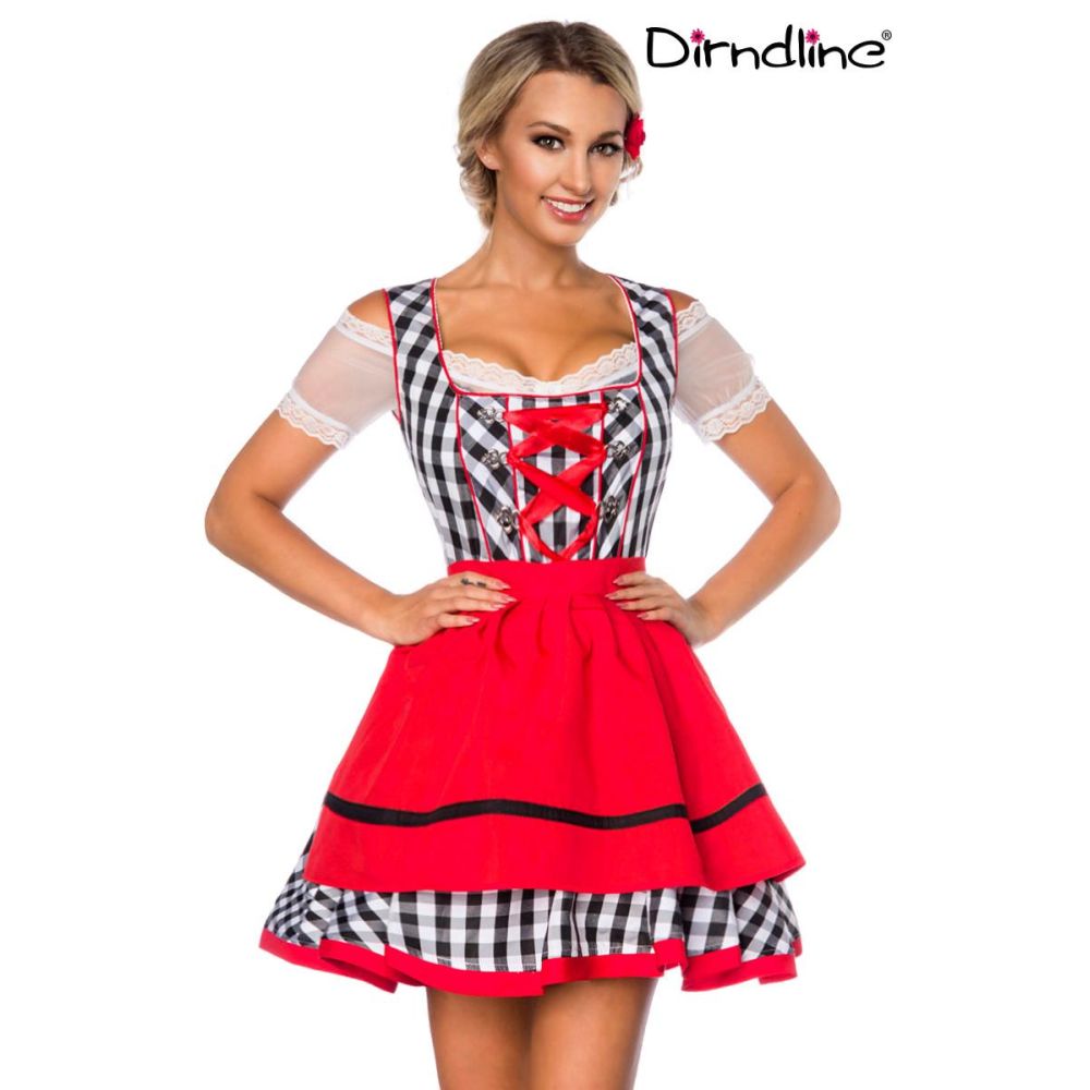red and black dirndl