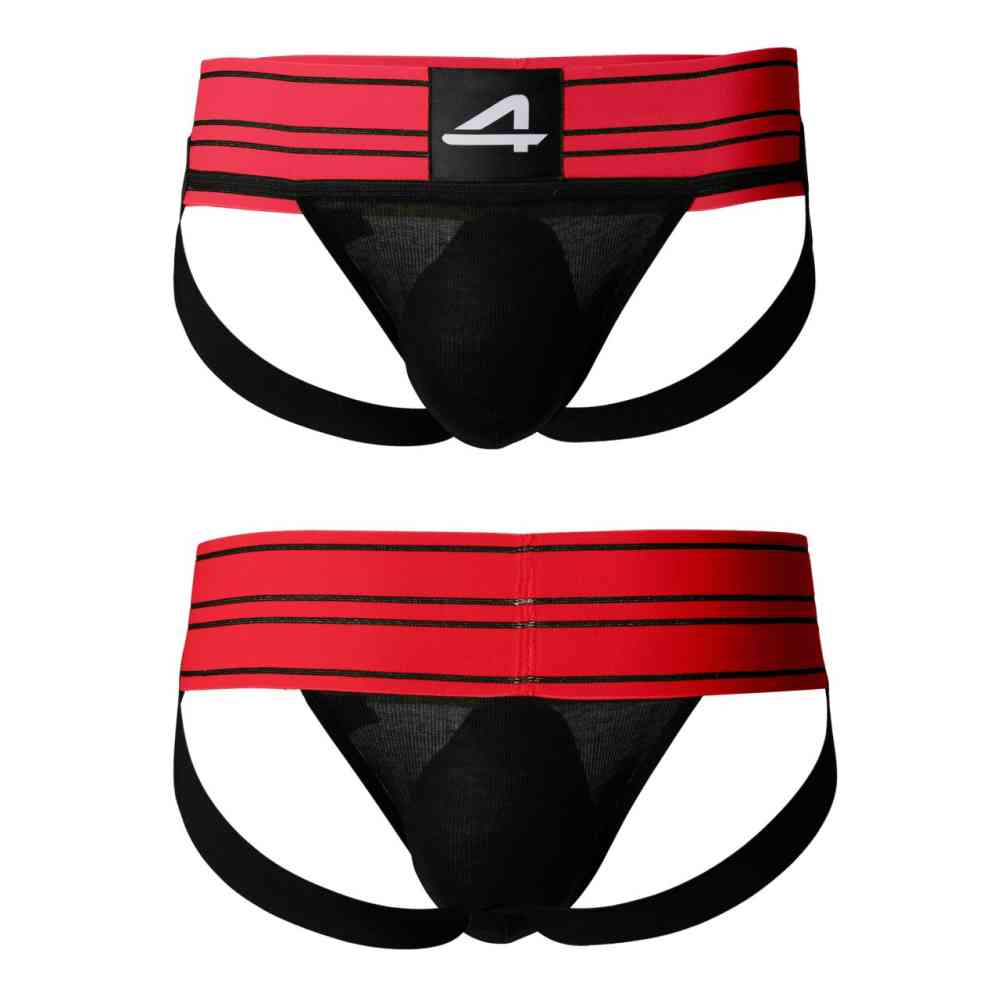 CUT4MEN - Rugby Neon Pink (Special Edition) Jockstrap - Roze/Zwart