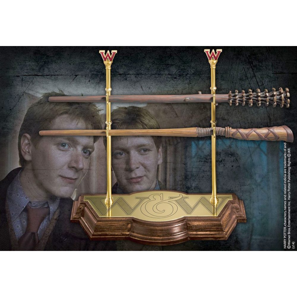 The Noble Collection Harry Potter Weasley Wand Collection avec présentoir –  43 cm – 2 baguettes en résine Fred et George Weasley – Produit sous licence  officielle : : Jeux et Jouets