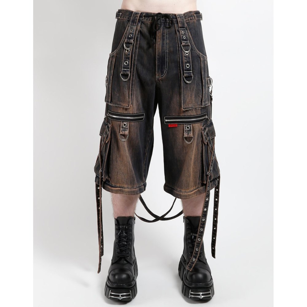 Tripp NYC Tripp NYC - XStrap Dirty Wash Blue Denim Wide leg trousers -