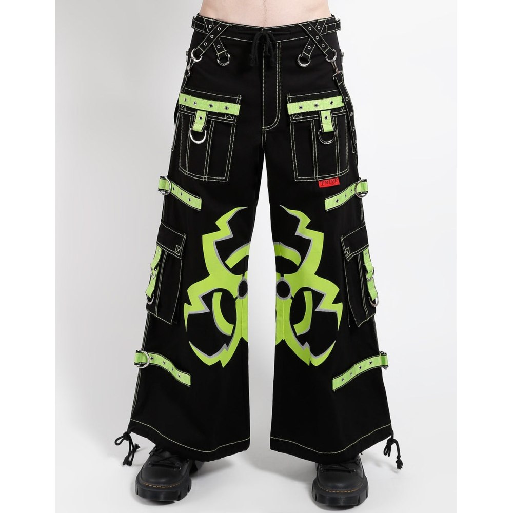 Tripp NYC Tripp NYC Mega Biohazard Wide leg trousers Black/Green