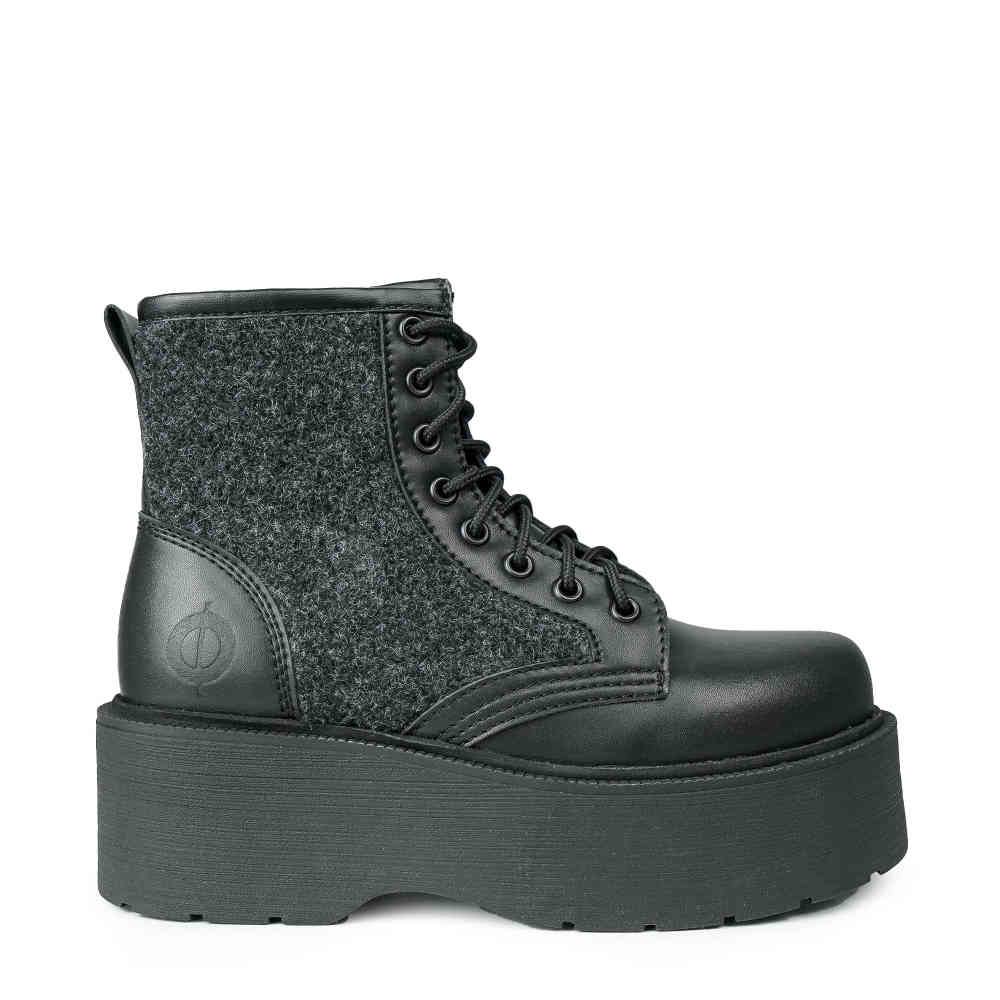 Altercore Altercore Adara Filc Vegan Platform Boots Black